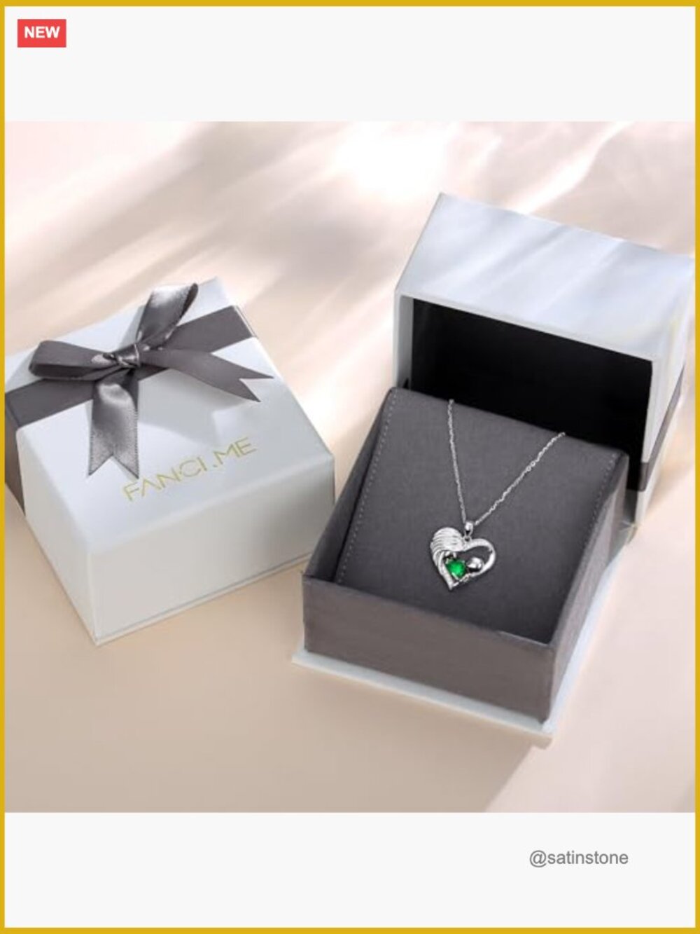 Sterling Silver Mom Birthstone Love Heart Pendant Necklace 18" - Picture 6 of 7